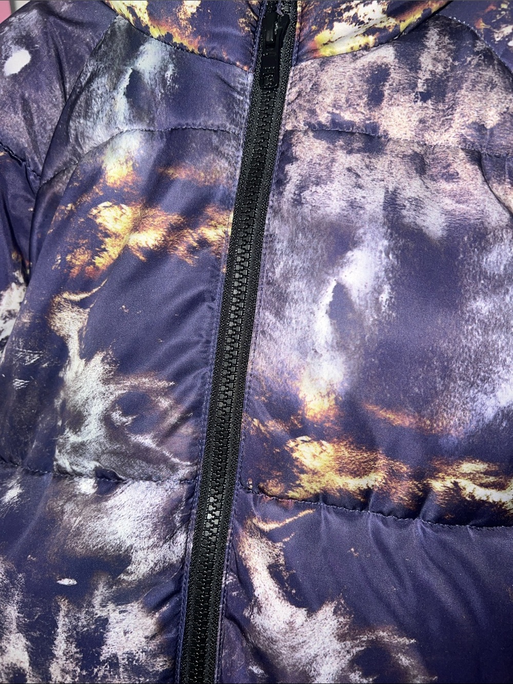 ASOS Abstract Earth Print Puffer Jacket - Picture 4 of 10